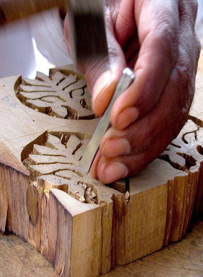IGNOTO Wooden Printing Block Stamp for Hand Carved Printing Stamp Block for Mehandi/Textile Printing/Pottery Carft/Saree Border/Canvas Painting || W.BLK141 - Image 5